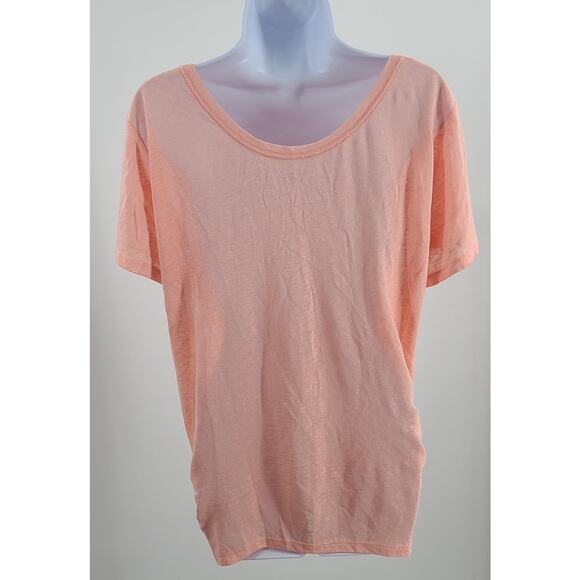 Loft linen T women's top pink Size XL NWT Resort wear Natural fibers Vacation - Picture 3 of 8